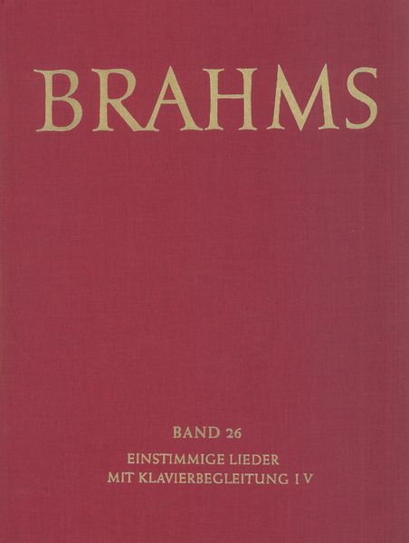Brahms: Songs for One Voice with Piano Accompaniment IV