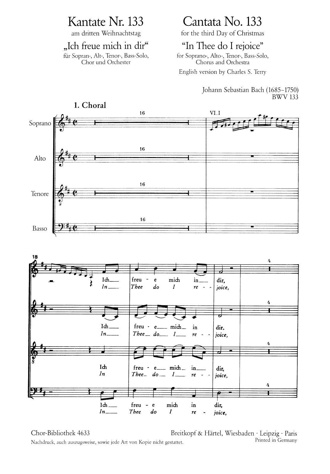 Bach: Ich freue ich in dir, BWV 133 - Cantata for the 3rd Day of Christmas