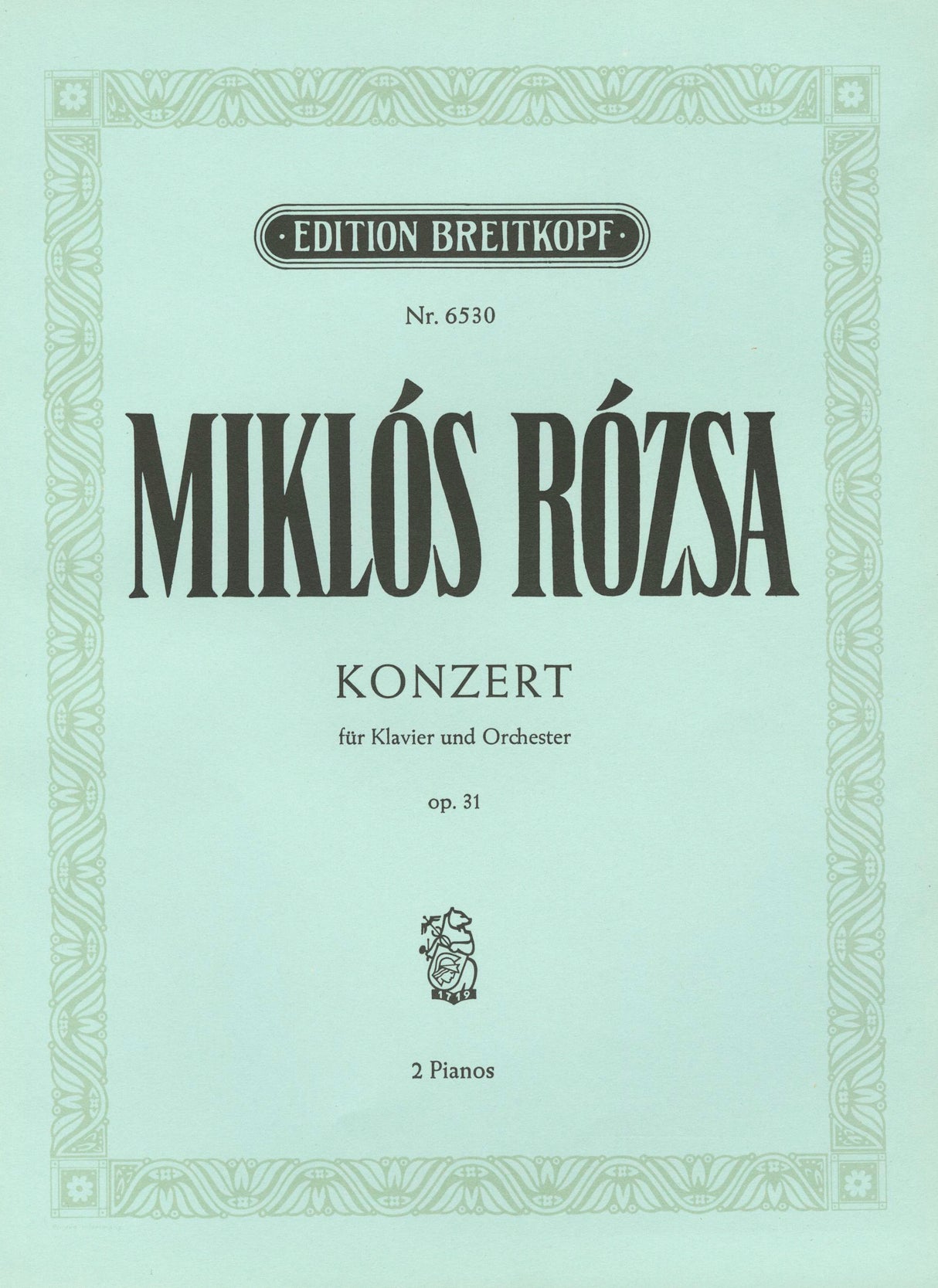 Rózsa: Piano Concerto, Op. 31