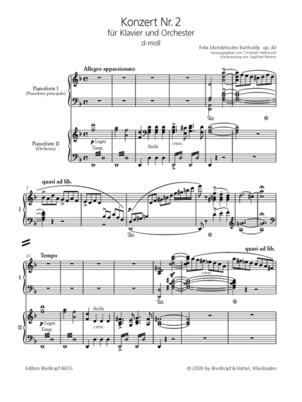 Mendelssohn: Piano Concerto No. 2 in D Minor, MWV O 11, Op. 40
