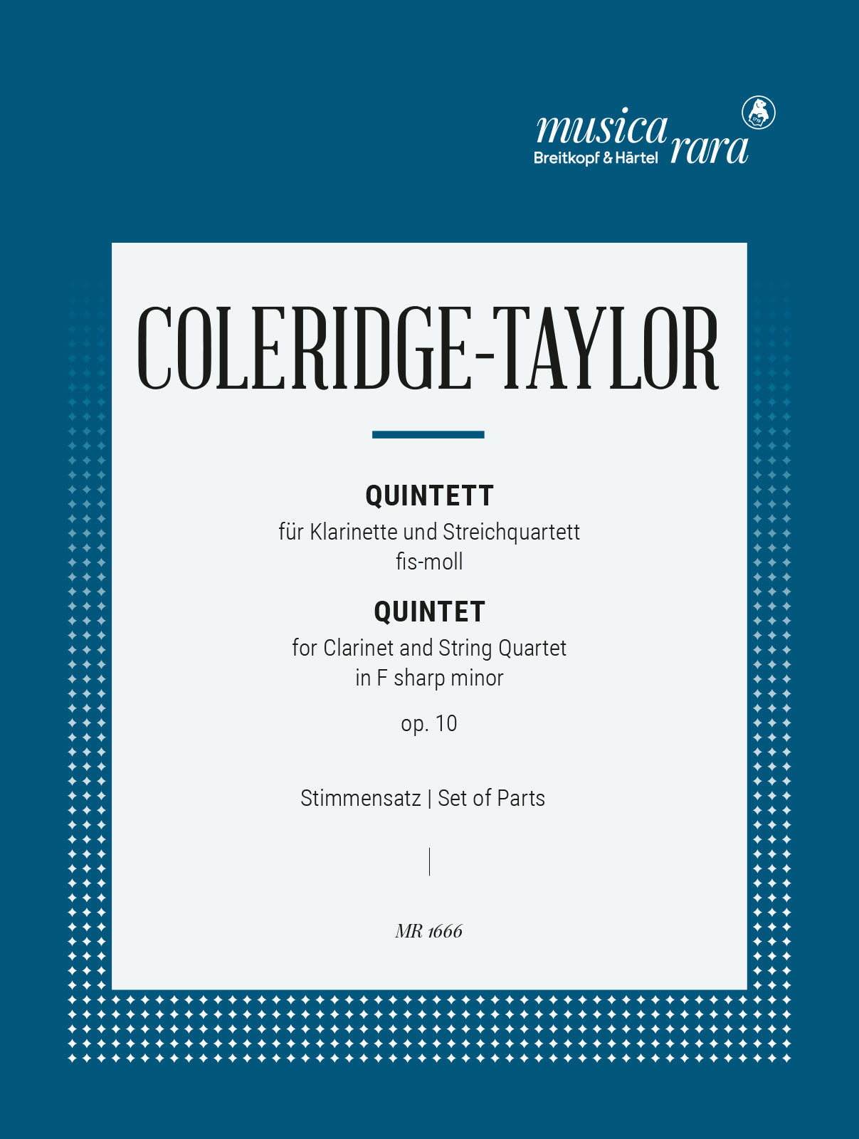 Coleridge-Taylor: Clarinet Quintet in F-sharp Minor, Op. 10