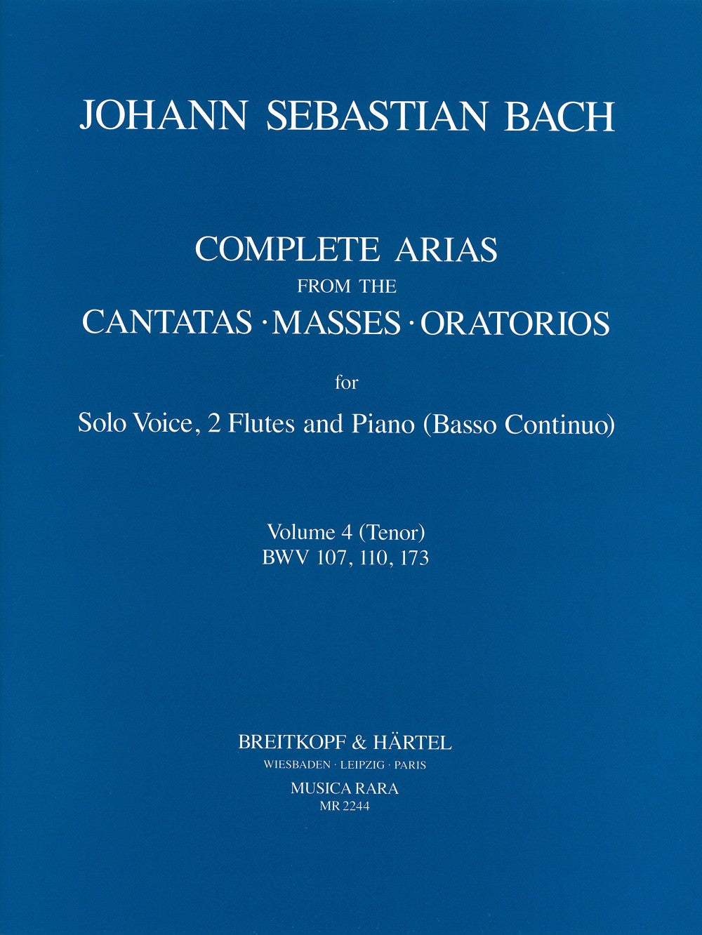 Bach: Complete Arias - Volume 4 (Tenor)