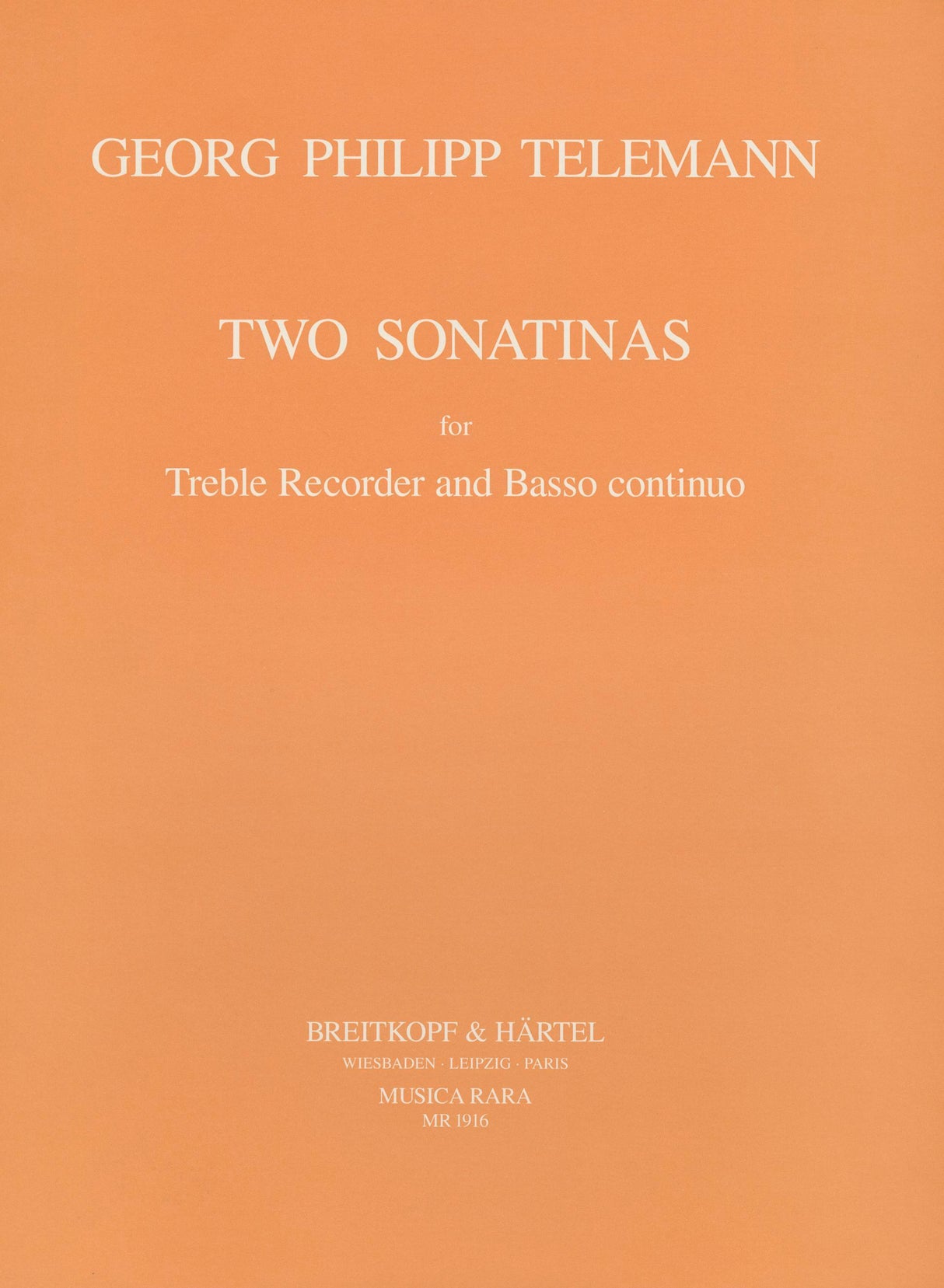Telemann: 2 Recorder Sonatinas, TWV 41:a4 and 41:c2