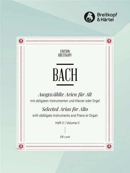 Bach: Selected Arias for Alto - Volume 2