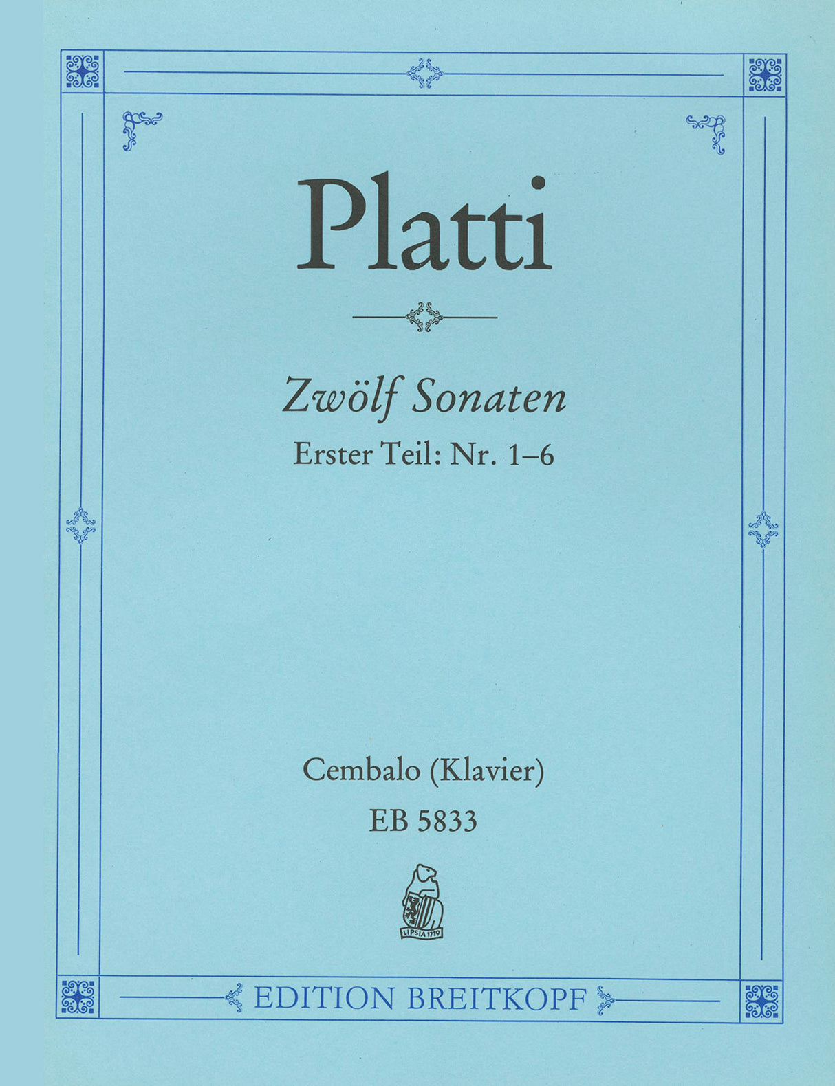 Platti: 6 Harpsichord Sonatas, Op. 1