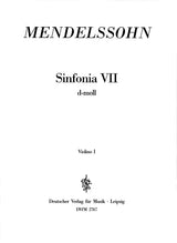 Mendelssohn: Sinfonia No. 7 in D Minor, MWV N 7