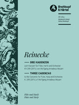 Reinecke: 3 Cadenzas for Mozart's Concerto for Flute & Harp, K. 299 (297c)