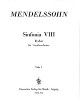 Mendelssohn: Sinfonia No. 8 in D Major, MWV N 8