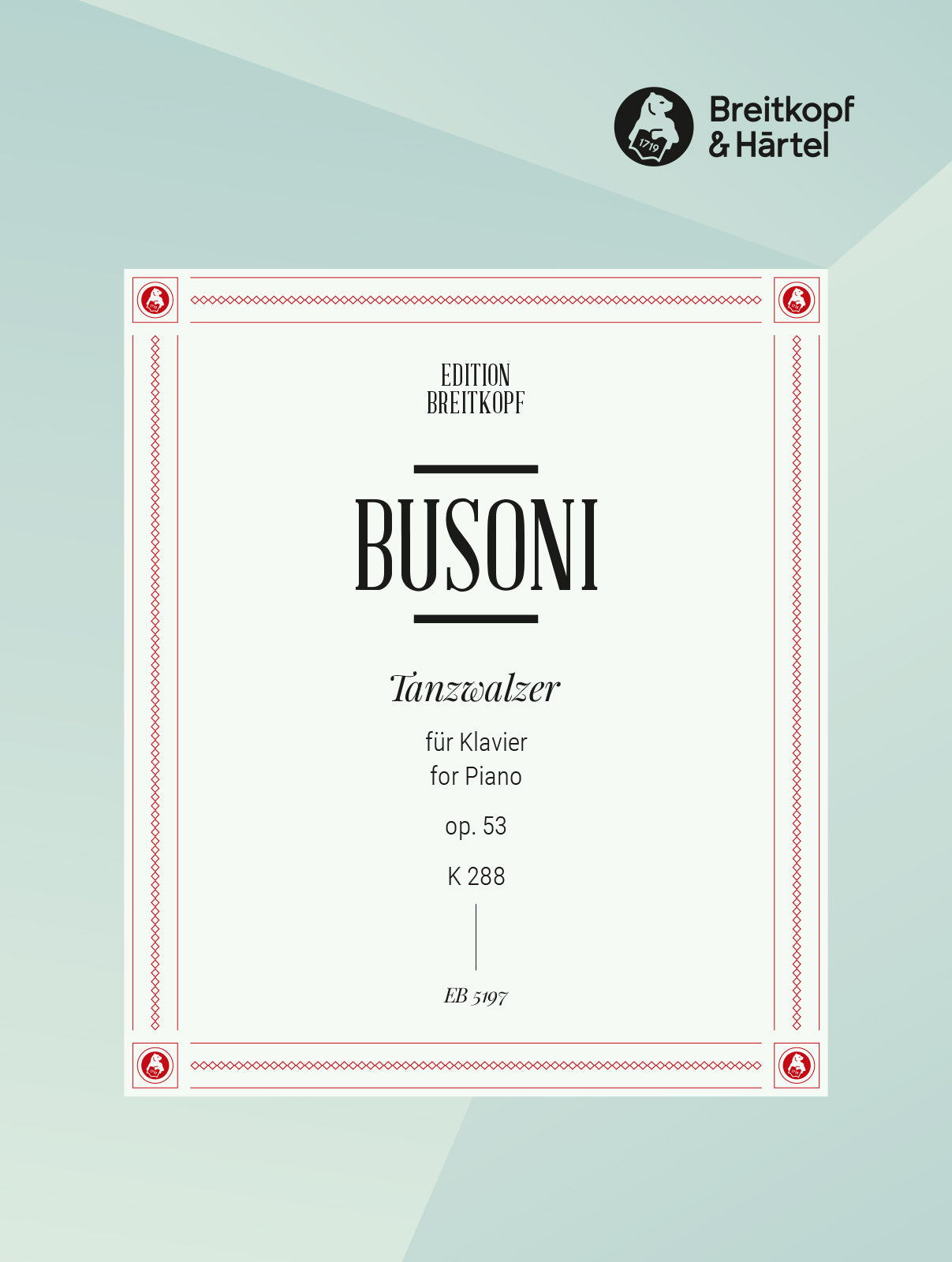 Busoni: Tanzwalzer, BV 288, Op. 53 (arr. for piano)