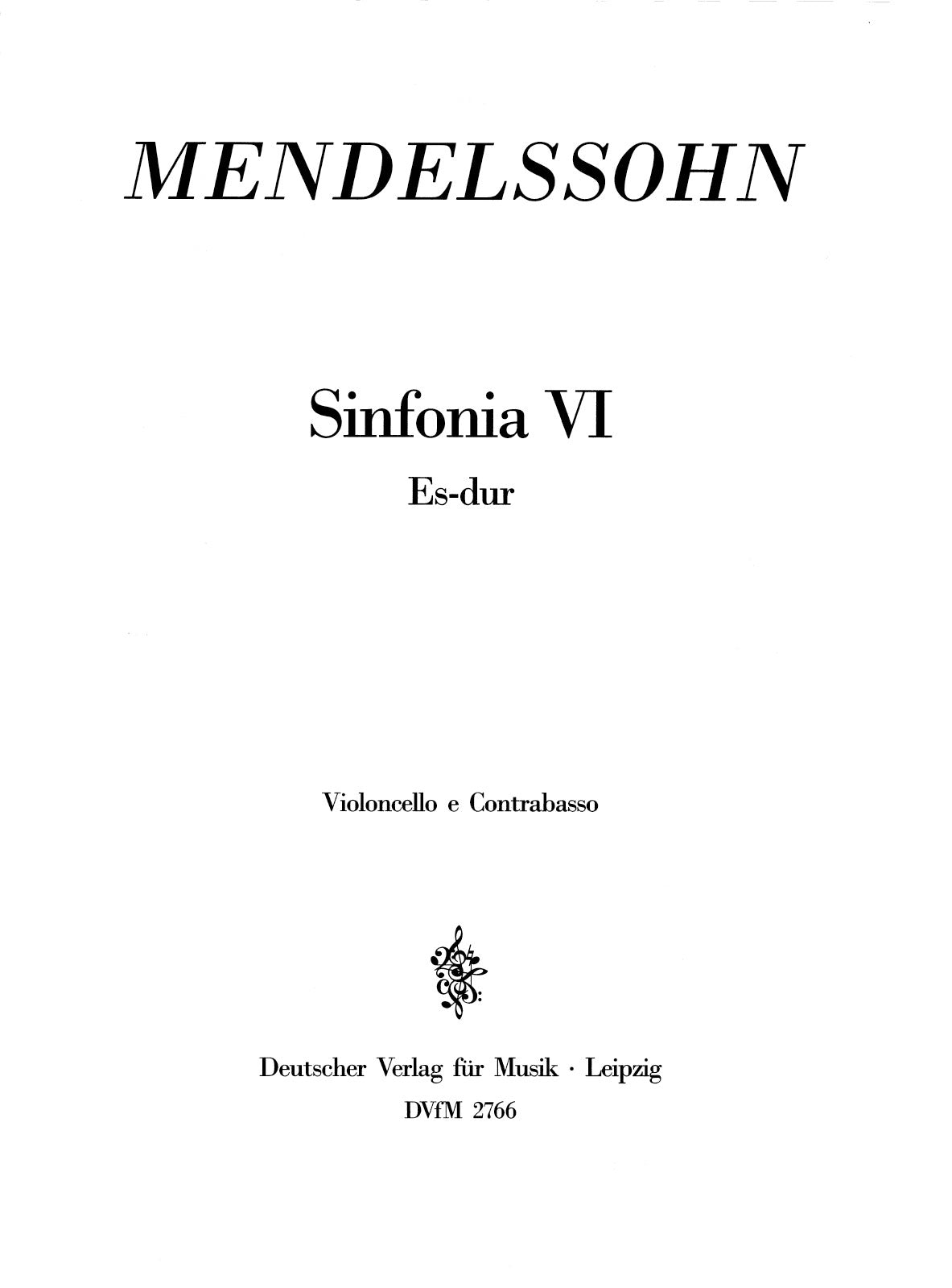 Mendelssohn: Sinfonia No. 6 in E-flat Major, MWV N 6