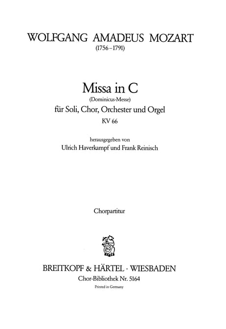 Mozart: Missa in C Major, K. 66
