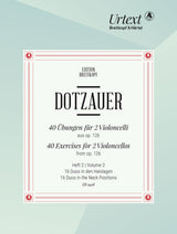 Dotzauer: 40 Exercises for 2 Cellos, from Op. 126 - Volume 2