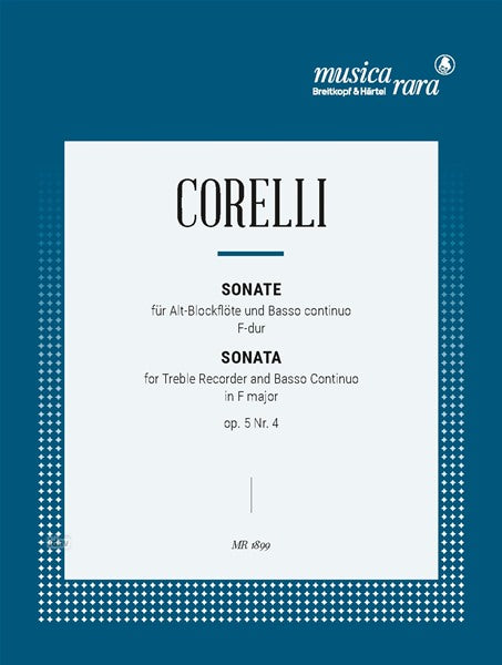 Corelli: Sonata in F Major, Op. 5, No. 4 (arr. for treble recorder & continuo)