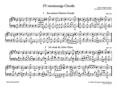 Bach: 371 Four-Part Chorales, BWV 253-438