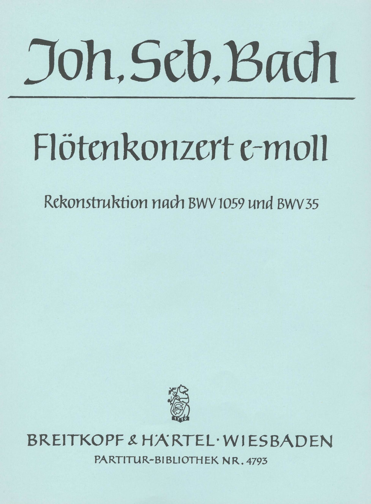 Bach: Flute Concerto in E Minor