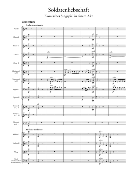 Mendelssohn: Die Soldatenliebschaft, MWV L 1