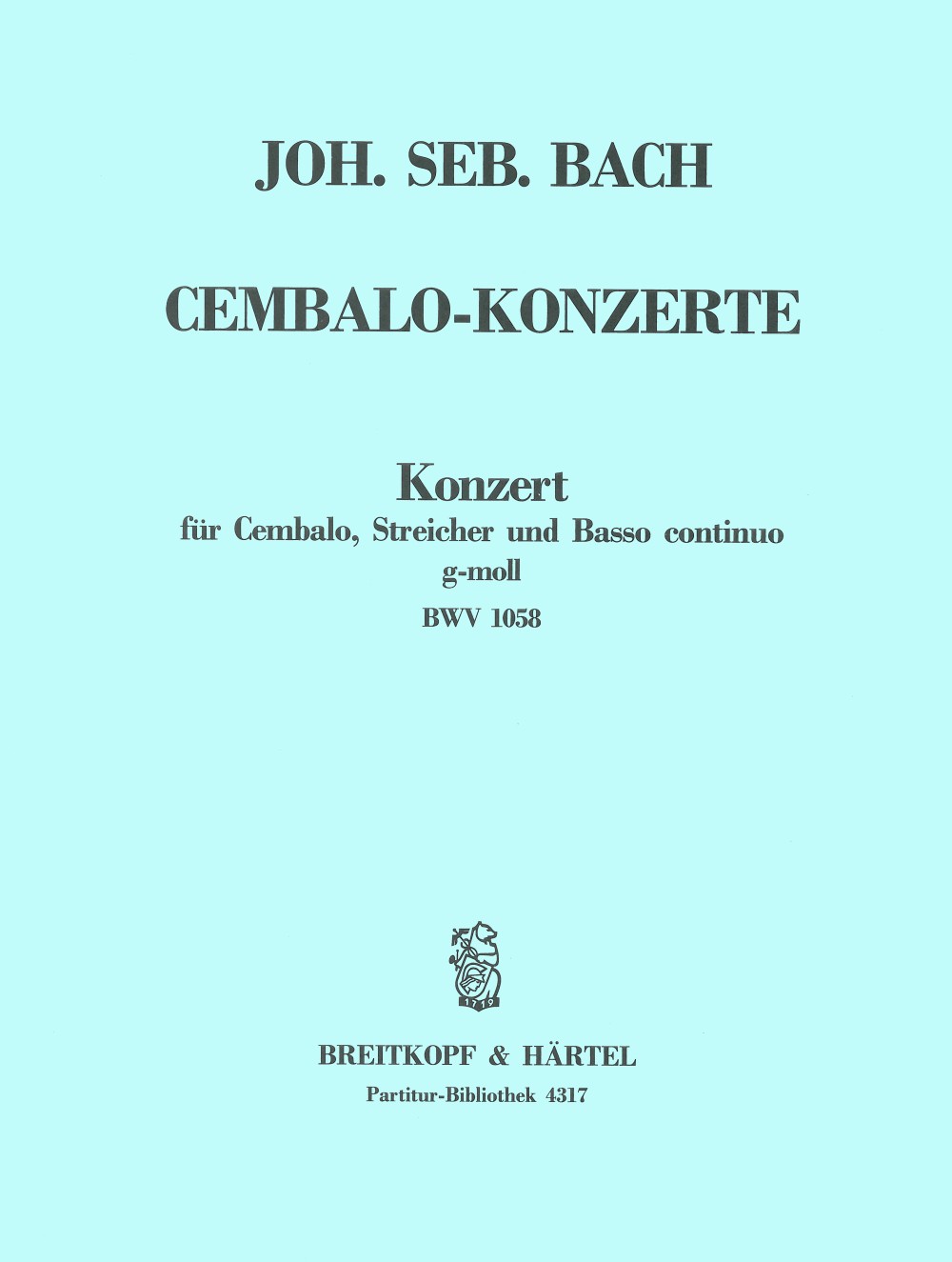Bach: Harpsichord Concerto in G Minor, BWV 1058