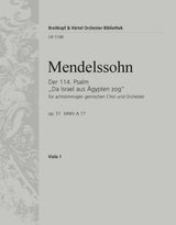 Mendelssohn: Psalm 114 - "Da Israel aus Ägypten zog", MWV A 17, Op. 51