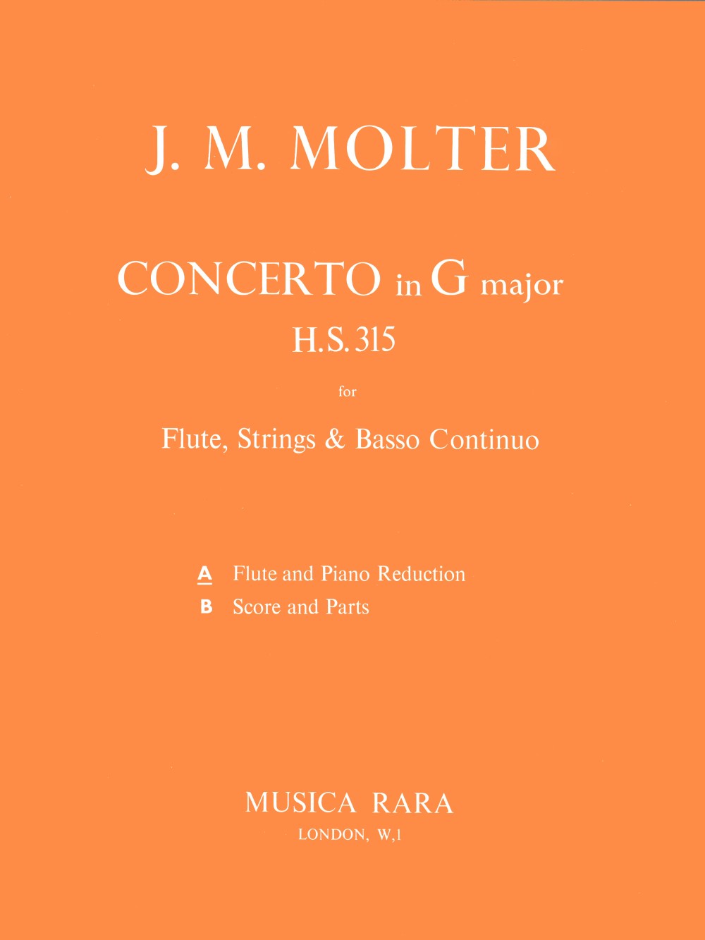 Molter: Flute Concerto in G Major, H.S. 315