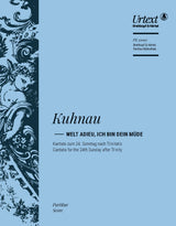 Kuhnau: Welt adieu, ich bin dein müde
