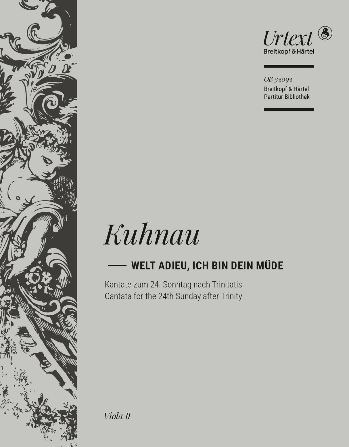 Kuhnau: Welt adieu, ich bin dein müde