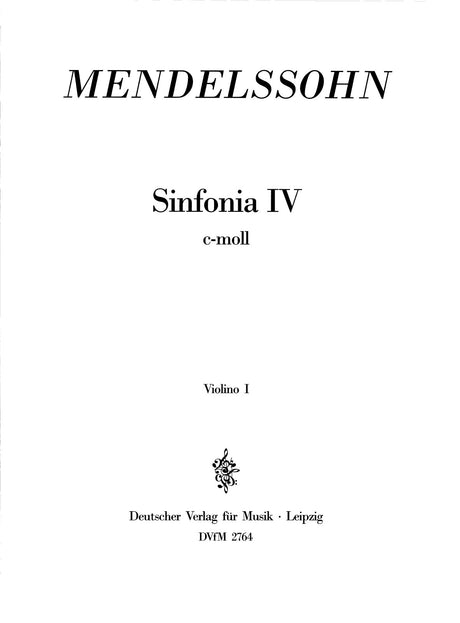 Mendelssohn: Sinfonia No. 4 in C Minor, MWV N 4