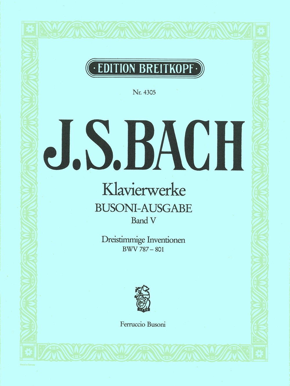 Bach: Sinfonias (Three-Part Inventions), BWV 787-801