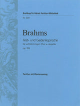 Brahms: Fest- and Gedenksprüche, Op. 109