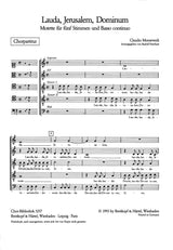 Monteverdi: Lauda, Jerusalem, Dominum